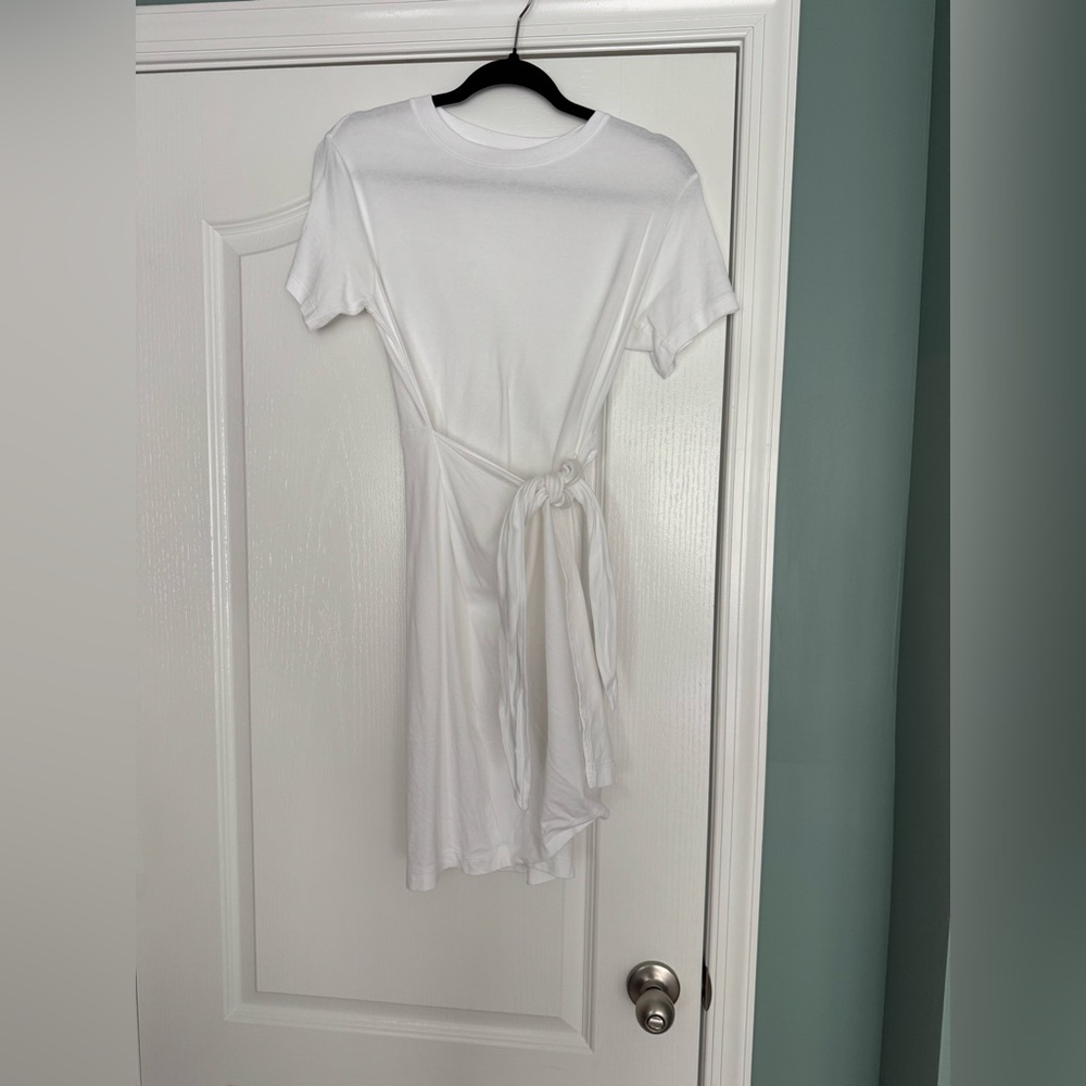 Vince side tie tee dress